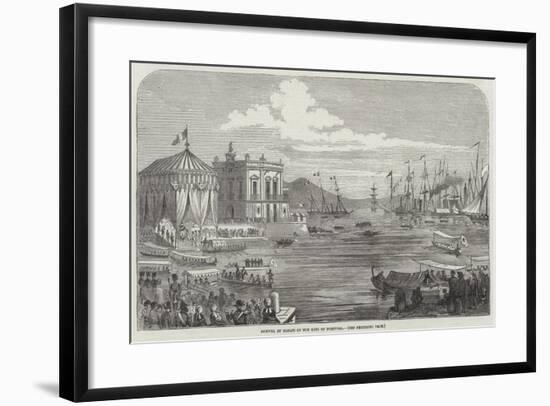 Arrival at Naples of the King of Portugal-null-Framed Giclee Print