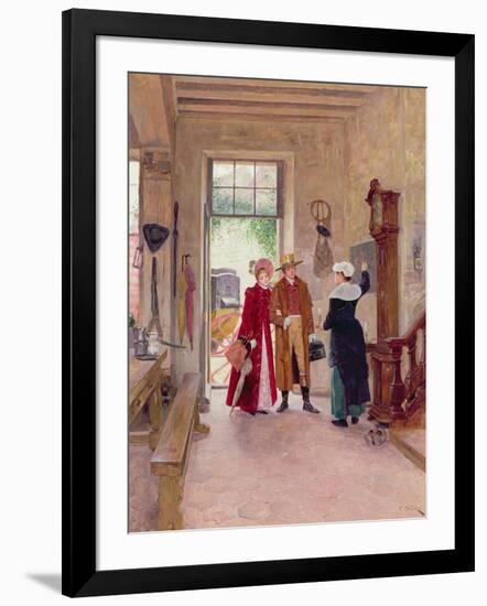 Arrival at the Inn-Charles Edouard Delort-Framed Giclee Print