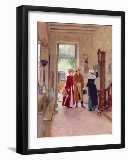 Arrival at the Inn-Charles Edouard Delort-Framed Giclee Print