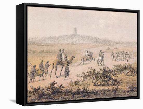 Arrival in Tumbuctu from Travels and Discoveries in North and Central Africa, 1861-Heinrich Schliemann-Framed Stretched Canvas