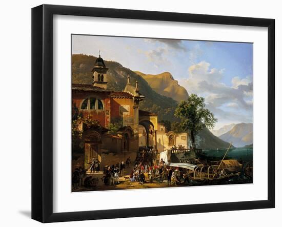 Arrival of a Procession on the Banks of a Lake-Demetrio Cosola-Framed Giclee Print