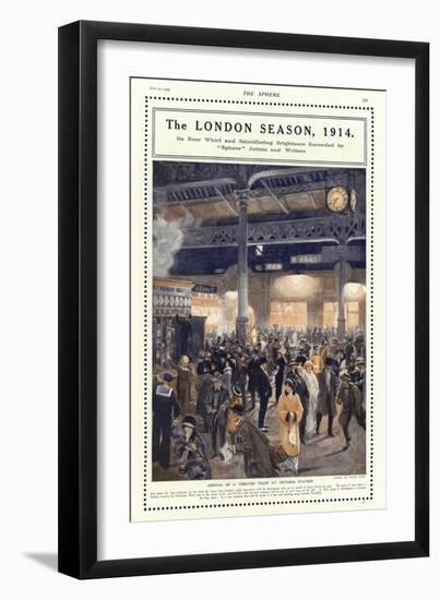 Arrival of a Theatre Train at Victoria Station, London-Philip Dadd-Framed Giclee Print