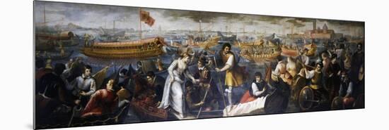 Arrival of Caterina Cornaro, Queen of Cyprus and Armenia, in Venice, 6 June 1489-Antonio Vassilacchi-Mounted Giclee Print