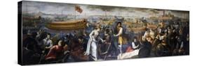Arrival of Caterina Cornaro, Queen of Cyprus and Armenia, in Venice, 6 June 1489-Antonio Vassilacchi-Stretched Canvas
