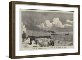 Arrival of Cleopatra's Needle, the Obelisk on the Voyage, Off Dover-null-Framed Giclee Print