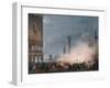 Arrival of Empress Elisabeth of Austria in Venice-Ippolito Caffi-Framed Giclee Print