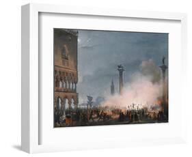 Arrival of Empress Elisabeth of Austria in Venice-Ippolito Caffi-Framed Giclee Print