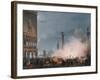 Arrival of Empress Elisabeth of Austria in Venice-Ippolito Caffi-Framed Giclee Print