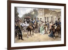 Arrival of Empress Mary-Louisa in Pariph-V^ De Paredes-Framed Art Print