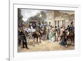 Arrival of Empress Mary-Louisa in Pariph-V^ De Paredes-Framed Art Print