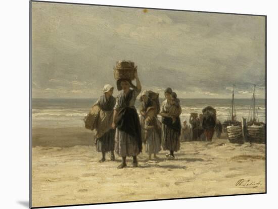 Arrival of Fishing Smacks, C.1875-Philip Lodewijk Jacob Frederick Sadee-Mounted Giclee Print