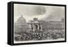 Arrival of Her Majesty in the Place Du Carrousel, Tuileries-null-Framed Stretched Canvas