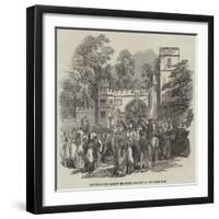 Arrival of Her Majesty the Queen Dowager at Cashiobury Park-null-Framed Giclee Print