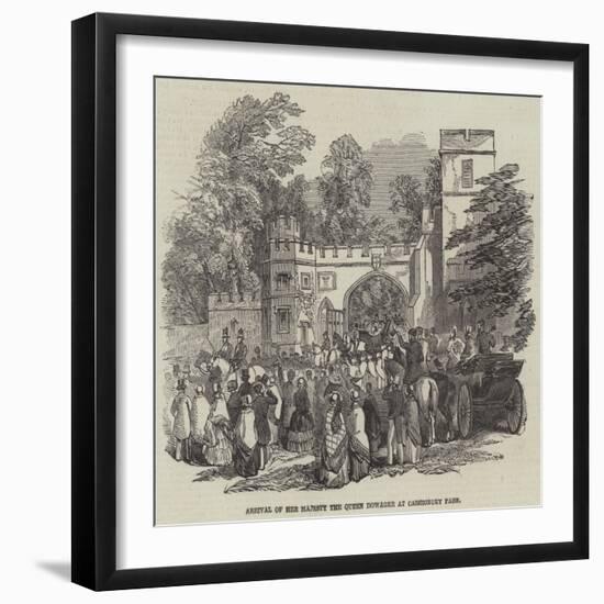 Arrival of Her Majesty the Queen Dowager at Cashiobury Park-null-Framed Giclee Print