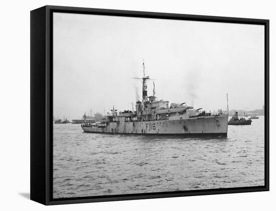 Arrival of HMS Amethyst, Hong Kong 1949-null-Framed Stretched Canvas