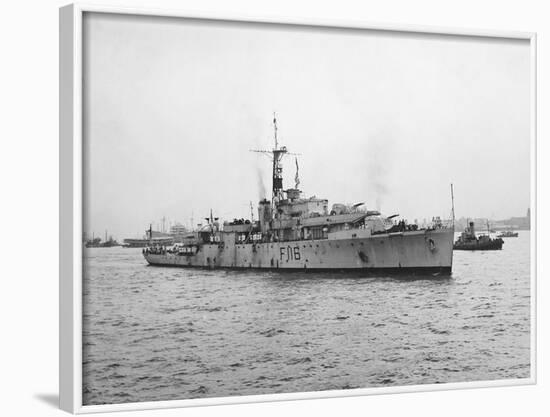 Arrival of HMS Amethyst, Hong Kong 1949-null-Framed Photographic Print