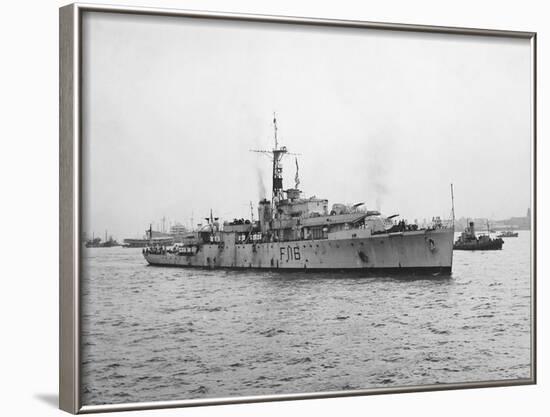 Arrival of HMS Amethyst, Hong Kong 1949-null-Framed Photographic Print