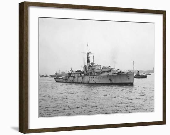 Arrival of HMS Amethyst, Hong Kong 1949-null-Framed Photographic Print