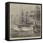 Arrival of HMS Serapis in Bombay Harbour-null-Framed Stretched Canvas