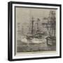 Arrival of HMS Serapis in Bombay Harbour-null-Framed Giclee Print