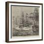 Arrival of HMS Serapis in Bombay Harbour-null-Framed Giclee Print