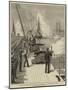 Arrival of HMS Serapis with the Prince of Wales at Gibraltar, HMS Swiftsure Firing a Salute-null-Mounted Giclee Print