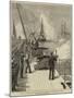 Arrival of HMS Serapis with the Prince of Wales at Gibraltar, HMS Swiftsure Firing a Salute-null-Mounted Giclee Print