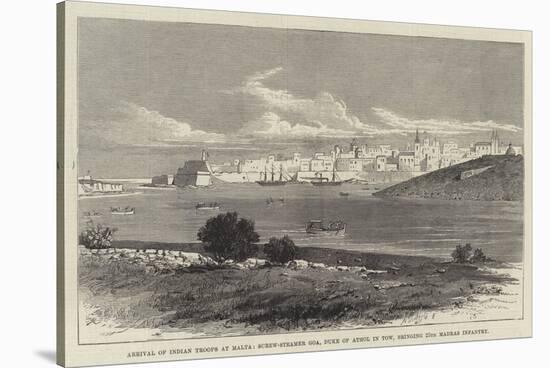 Arrival of Indian Troops at Malta-null-Stretched Canvas