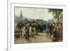 Arrival of King Wilhelm I of Prussia in Saarbrücken on 9 August 1870, 1877-Anton Alexander von Werner-Framed Giclee Print