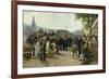 Arrival of King Wilhelm I of Prussia in Saarbrücken on 9 August 1870, 1877-Anton Alexander von Werner-Framed Giclee Print