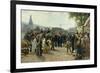 Arrival of King Wilhelm I of Prussia in Saarbrücken on 9 August 1870, 1877-Anton Alexander von Werner-Framed Giclee Print