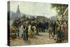 Arrival of King Wilhelm I of Prussia in Saarbrücken on 9 August 1870, 1877-Anton Alexander von Werner-Stretched Canvas
