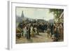 Arrival of King Wilhelm I of Prussia in Saarbrücken on 9 August 1870, 1877-Anton Alexander von Werner-Framed Giclee Print