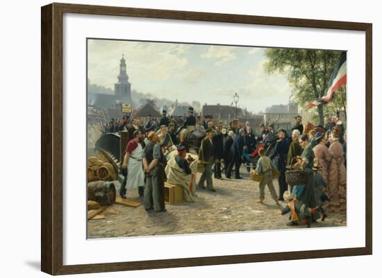 Arrival of King Wilhelm I of Prussia in Saarbrücken on 9 August 1870, 1877-Anton Alexander von Werner-Framed Giclee Print