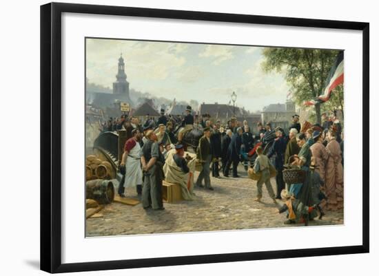 Arrival of King Wilhelm I of Prussia in Saarbrücken on 9 August 1870, 1877-Anton Alexander von Werner-Framed Giclee Print