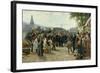 Arrival of King Wilhelm I of Prussia in Saarbrücken on 9 August 1870, 1877-Anton Alexander von Werner-Framed Giclee Print