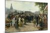 Arrival of King Wilhelm I of Prussia in Saarbrücken on 9 August 1870, 1877-Anton Alexander von Werner-Mounted Giclee Print