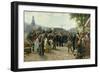 Arrival of King Wilhelm I of Prussia in Saarbrücken on 9 August 1870, 1877-Anton Alexander von Werner-Framed Giclee Print