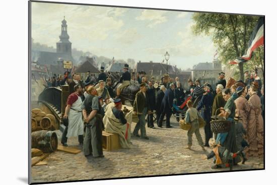 Arrival of King Wilhelm I of Prussia in Saarbrücken on 9 August 1870, 1877-Anton Alexander von Werner-Mounted Giclee Print