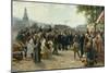 Arrival of King Wilhelm I of Prussia in Saarbrücken on 9 August 1870, 1877-Anton Alexander von Werner-Mounted Giclee Print