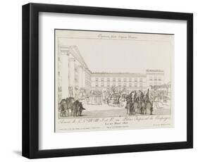 Arrival of Marie-Louise in Compiègne March 27, 1810-Jean-Charles Develly-Framed Premium Giclee Print