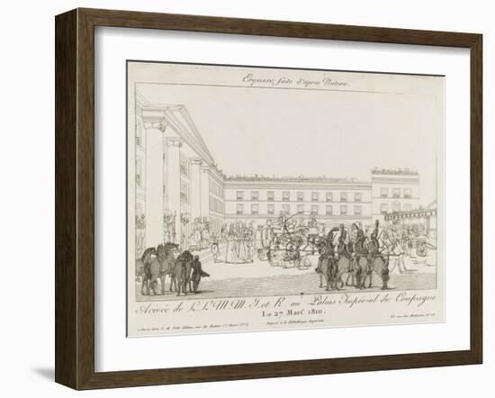 Arrival of Marie-Louise in Compiègne March 27, 1810-Jean-Charles Develly-Framed Giclee Print