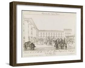 Arrival of Marie-Louise in Compiègne March 27, 1810-Jean-Charles Develly-Framed Giclee Print