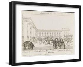 Arrival of Marie-Louise in Compiègne March 27, 1810-Jean-Charles Develly-Framed Giclee Print