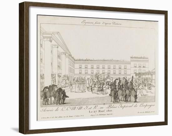 Arrival of Marie-Louise in Compiègne March 27, 1810-Jean-Charles Develly-Framed Giclee Print