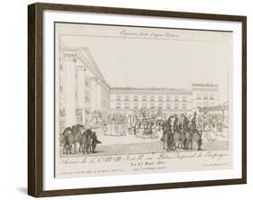 Arrival of Marie-Louise in Compiègne March 27, 1810-Jean-Charles Develly-Framed Giclee Print