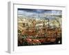 Arrival of Morosini's Fleet in Basin of St Marks, Venice, 1685-null-Framed Giclee Print