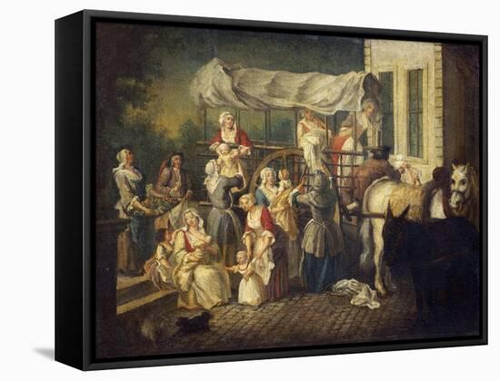 Arrival of Nurses-Etienne Jeaurat-Framed Stretched Canvas