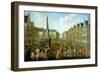 Arrival of Prince Maximilian in Kolhmarkt Square in Bonn in 1784-Johann Franz Rousseau-Framed Giclee Print