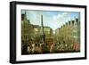 Arrival of Prince Maximilian in Kolhmarkt Square in Bonn in 1784-Johann Franz Rousseau-Framed Giclee Print